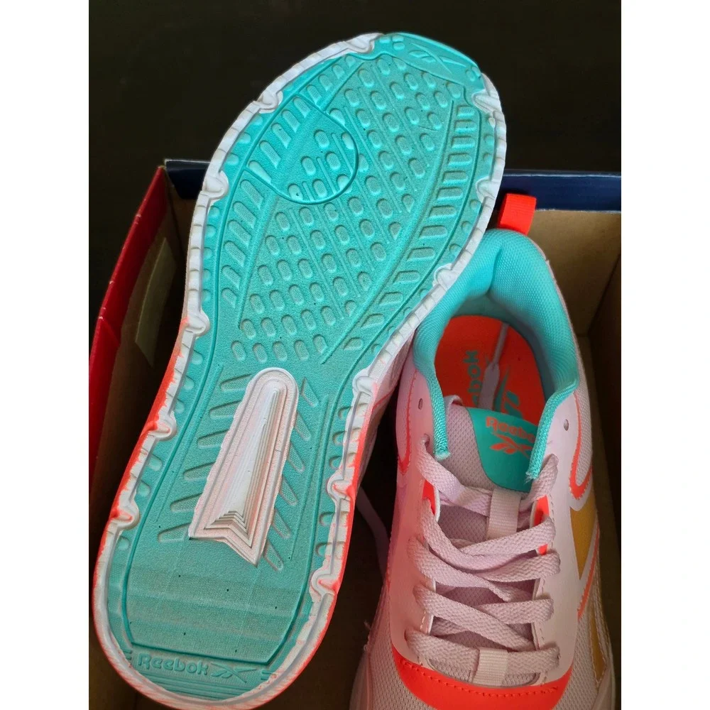 Reebok Road Supreme 4.0 Alt Kids Running Shoes Pink Neon Cherry Teal 5K